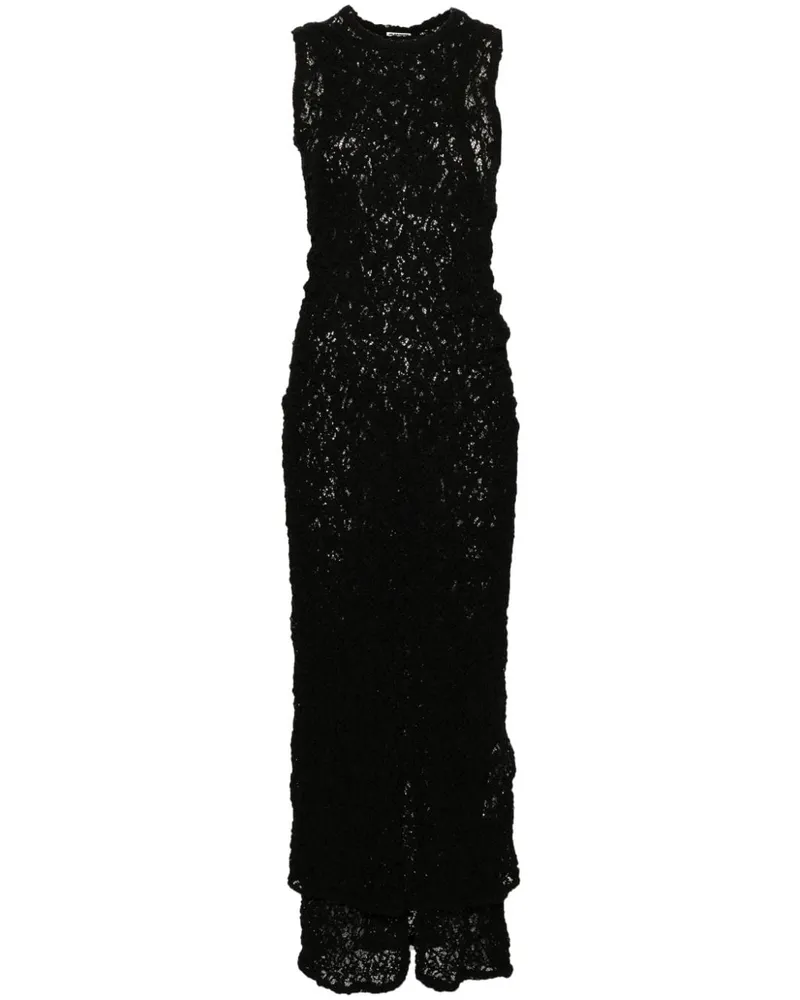 Jil Sander Kleid mit Kordelspitze - Schwarz Schwarz
