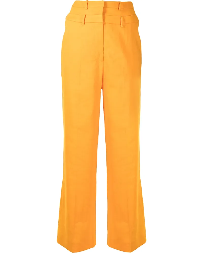 REJINA PYO Ausgestellte Taillenhose - Gelb Gelb