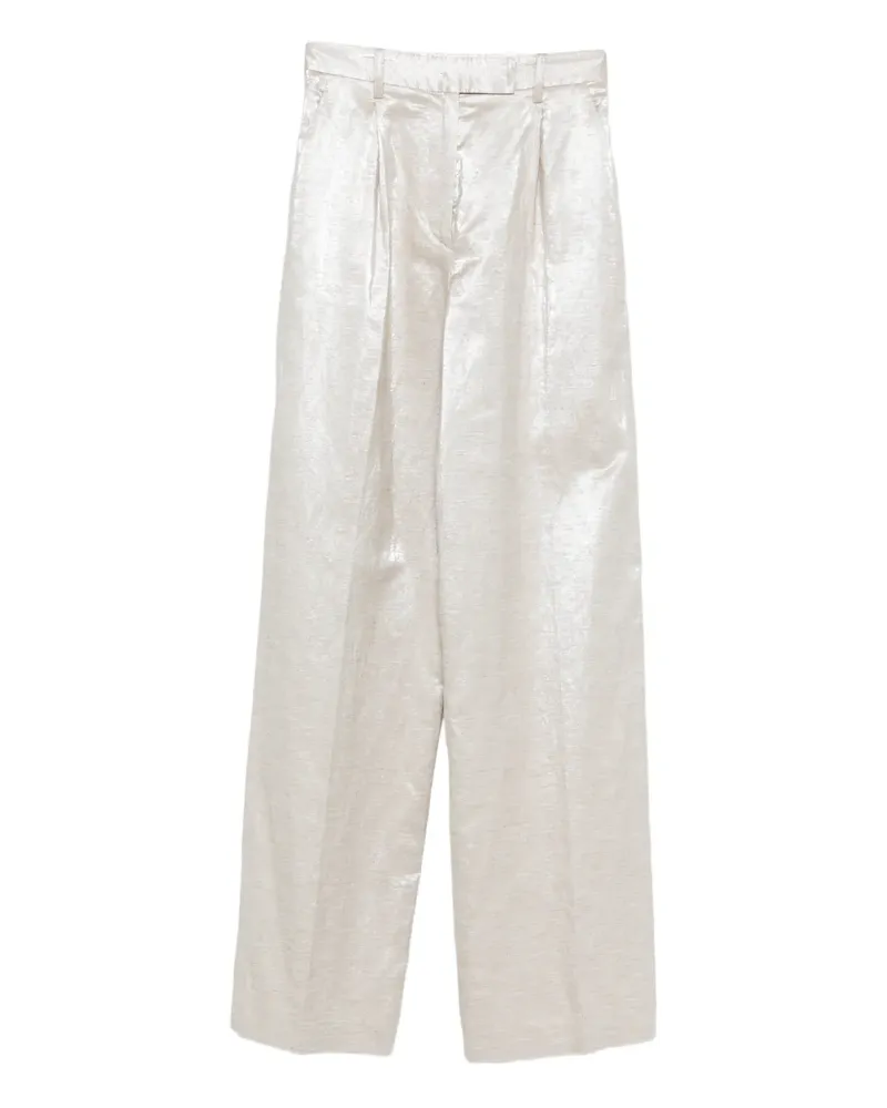 forte_forte Plissierte Hose - Nude Nude