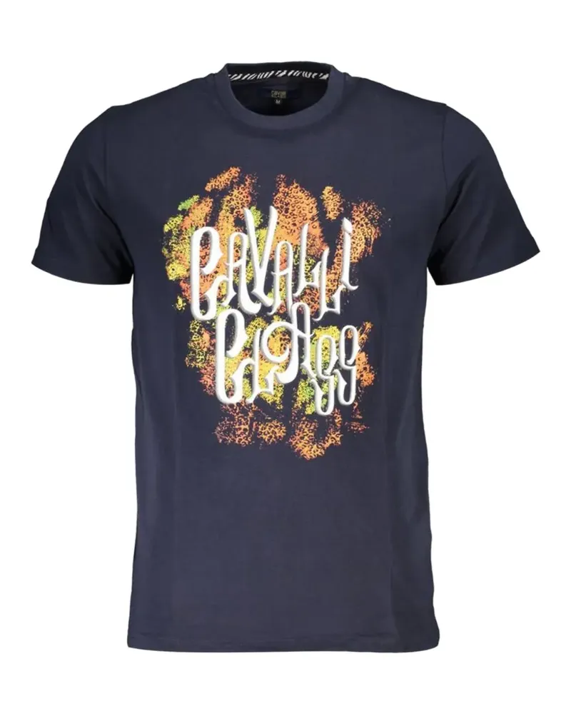 Roberto Cavalli graphic-print T-shirt - Blau Blau