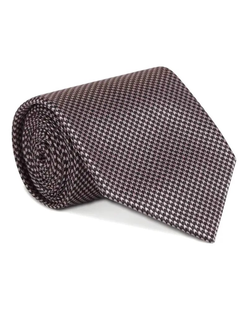 Tom Ford textured silk tie - Schwarz Schwarz