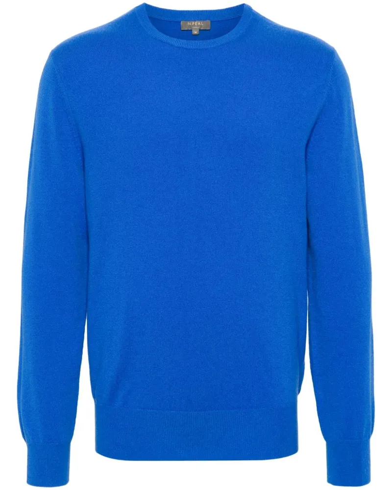 N.Peal Oxford Pullover aus Bio-Kaschmir - Blau Blau