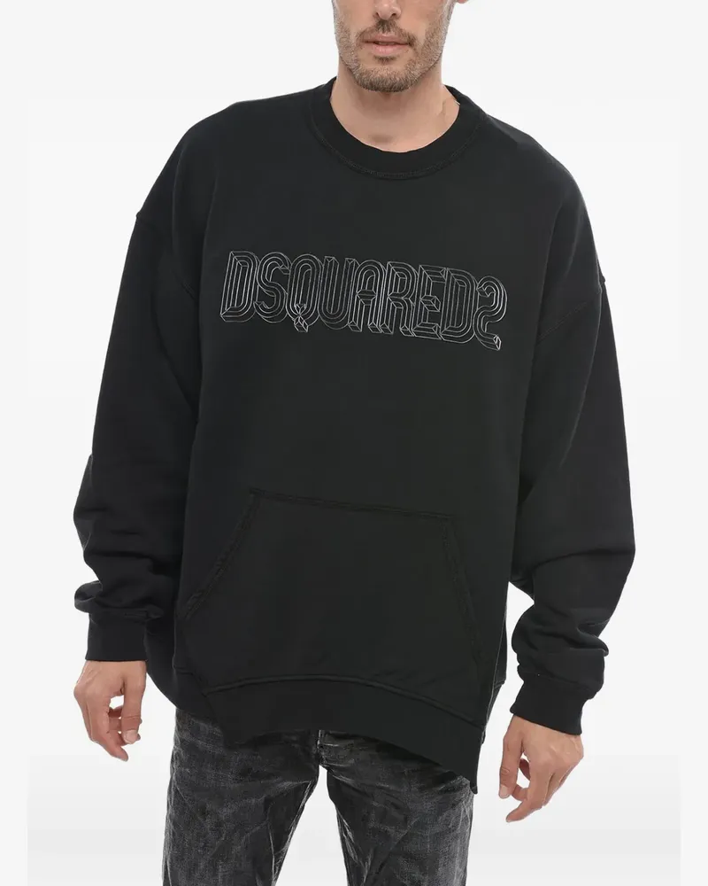 Dsquared2 logo-print sweatshirt - Schwarz Schwarz