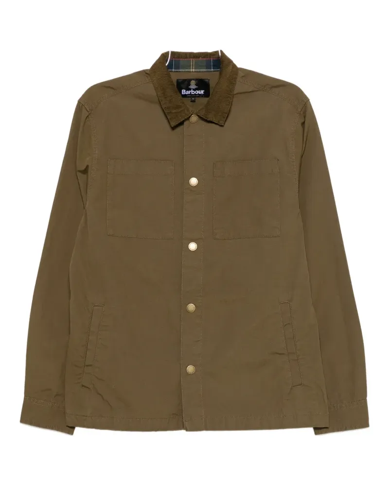 Barbour corduroy-collar overshirt - Grün Grün