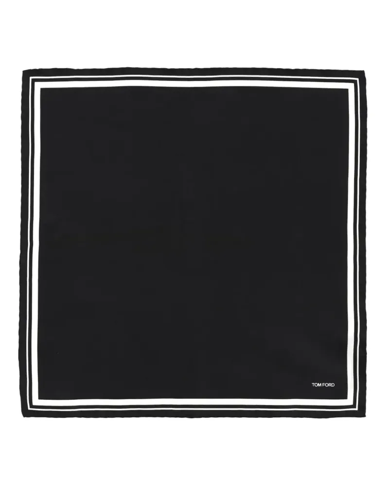 Tom Ford striped-border scarf - Schwarz Schwarz