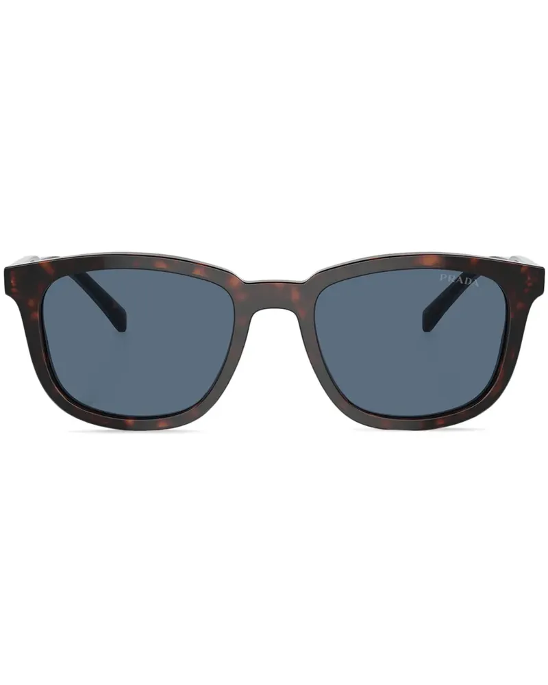 Prada Sonnenbrille mit eckigem Gestell - Braun Braun