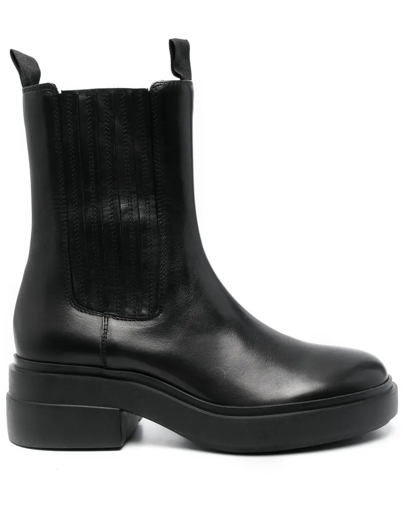 Vic Matié Lederstiefel mit breiter Sohle - Schwarz Schwarz