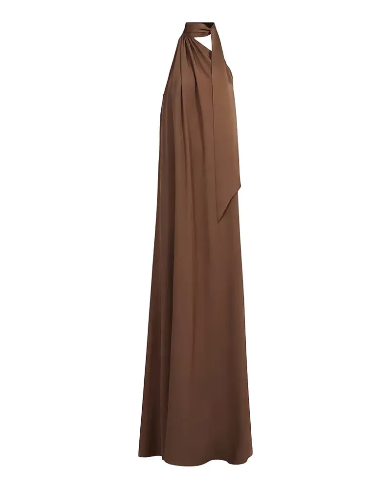Taller Marmo Neckholder-Kleid mit Schleifenverschluss - Braun Braun