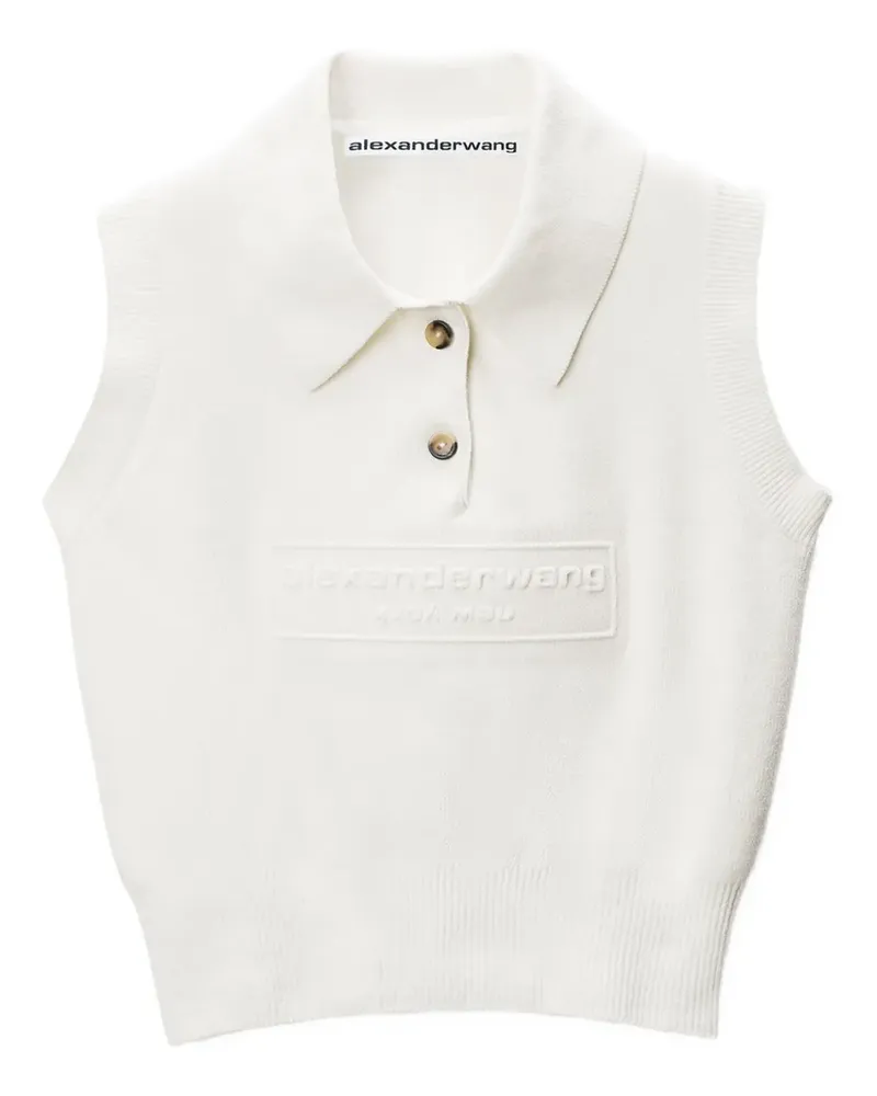 Alexander Wang Chenille-Oberteil mit Logo-Prägung - Nude Nude