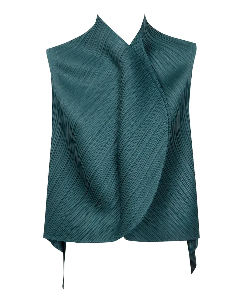 Issey Miyake Leaf pleated top - Grün Grün