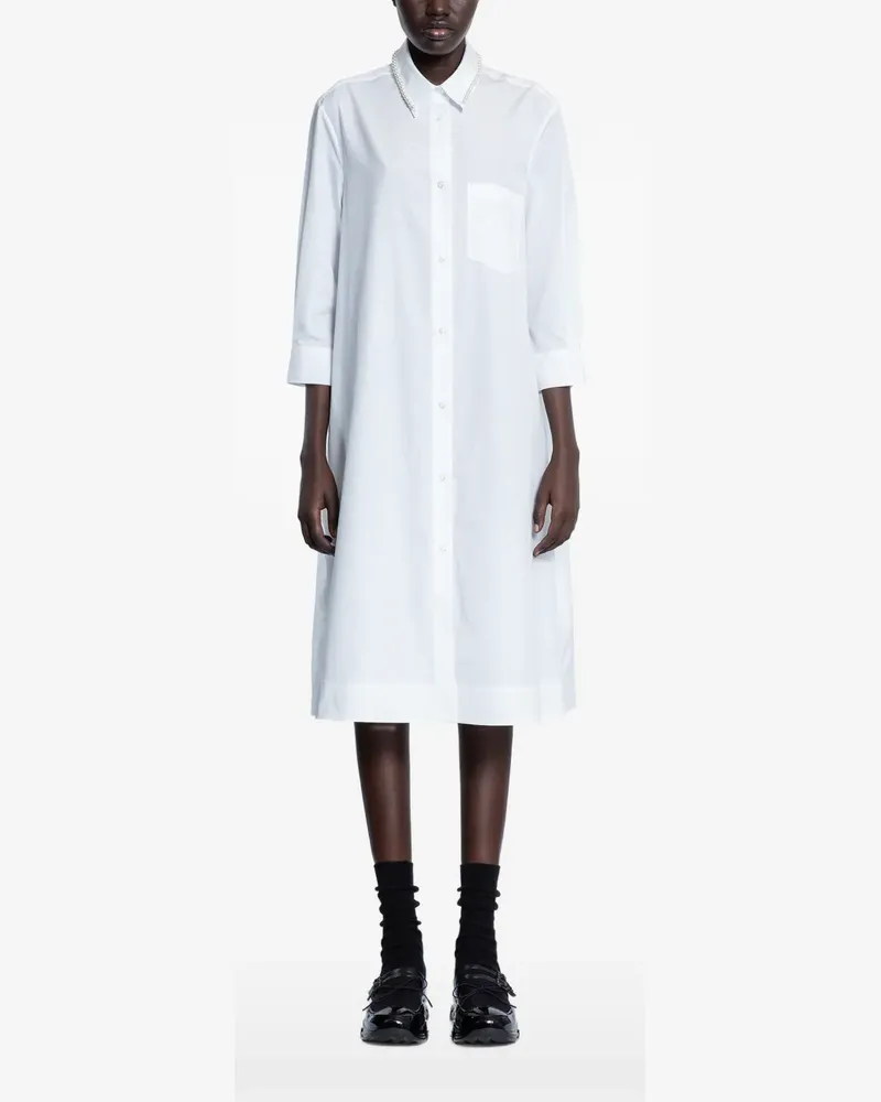 Simone Rocha Hemdkleid mit Knopfleiste - Weiß Weiß