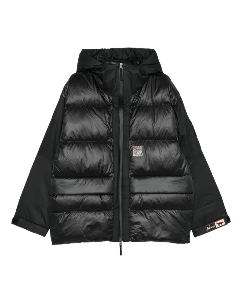 Kitsuné x Nanga quilted puffer jacket - Schwarz Schwarz