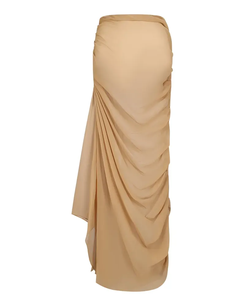 Giuseppe di Morabito draped silk maxi skirt - Nude Nude