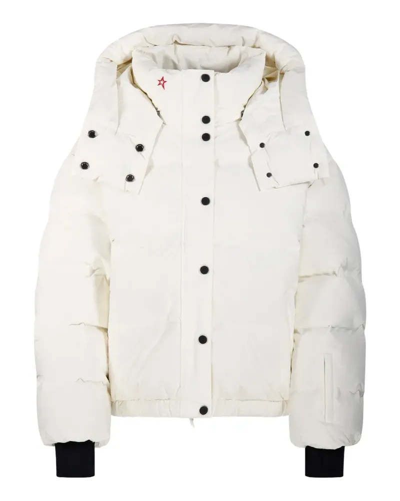 Perfect Moment Gefütterte Kapuzenjacke mit Logo-Print - Weiß Weiß