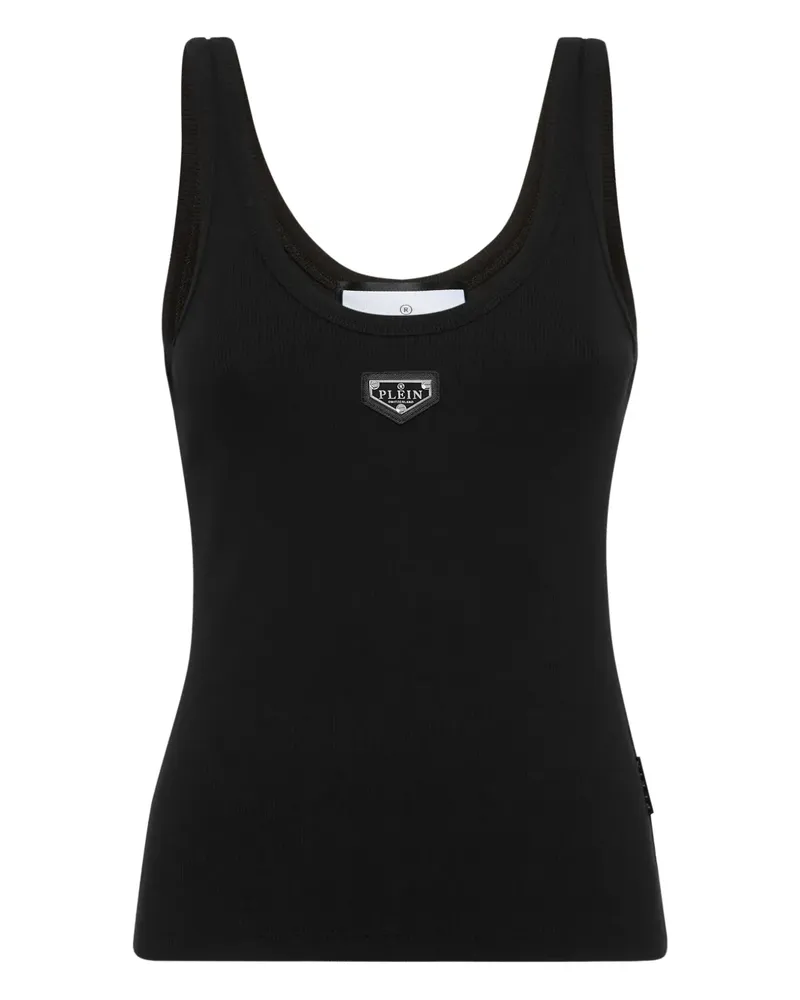Philipp Plein Geripptes Trägershirt - Schwarz Schwarz