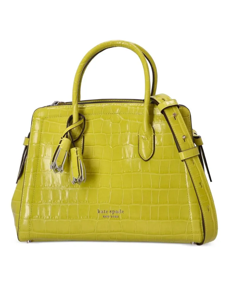 Kate Spade Handtasche mit Kroko-Effekt Gelb