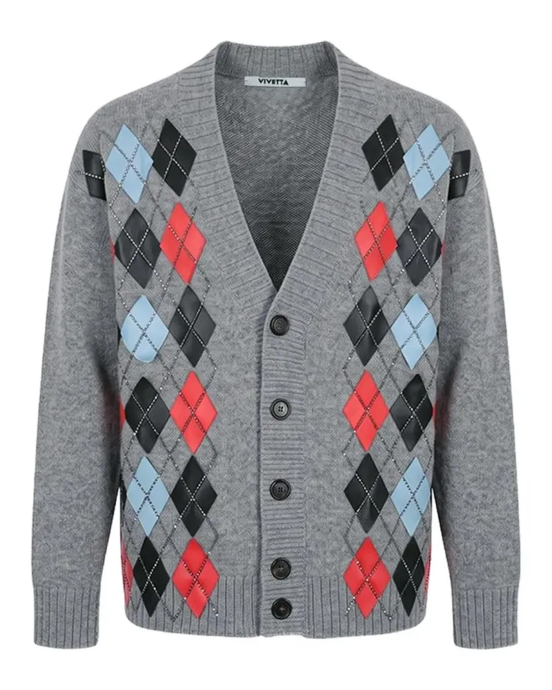 Vivetta diamond-embroidered cardigan - Grau Grau