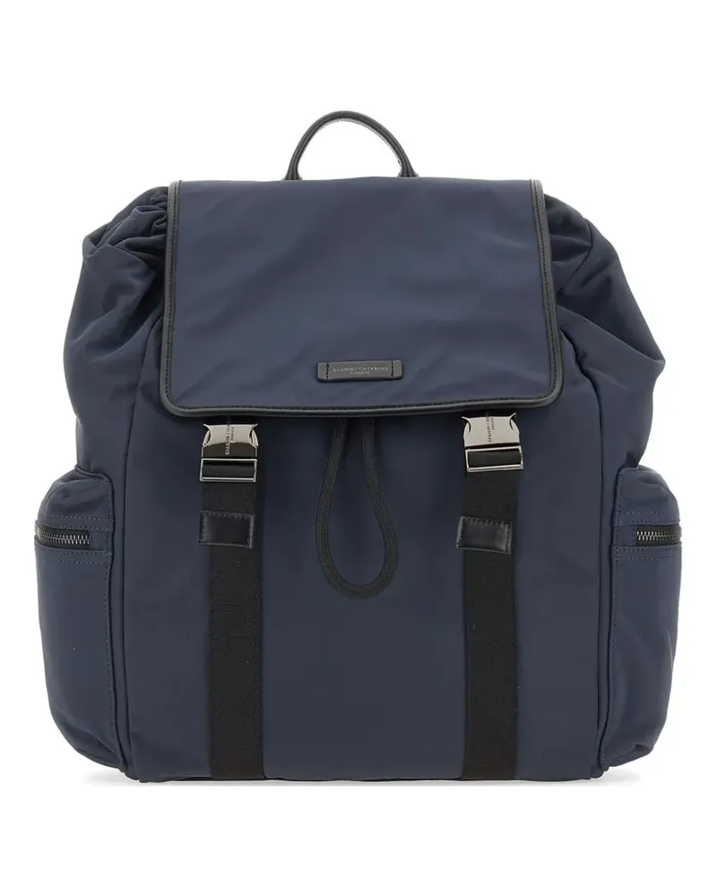 Gianni Chiarini Oslo leather-trimmed backpack - Blau Blau
