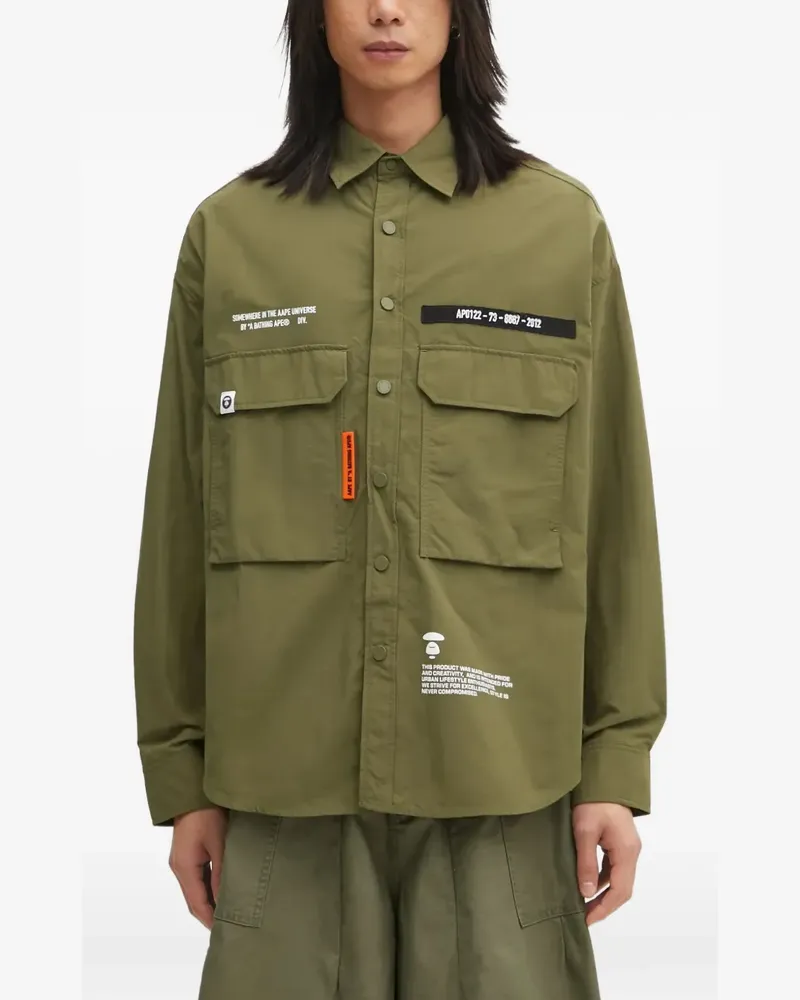 BAPE Hemd mit Brusttaschen - Grün Grün