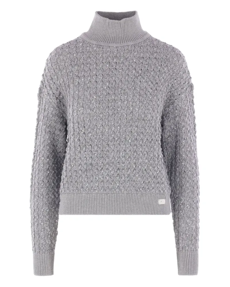 Elisabetta Franchi Pullover mit Pailletten - Grau Grau