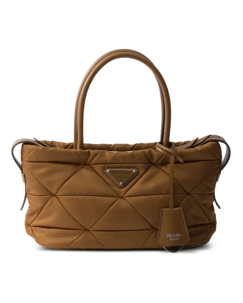 Prada padded Re-Nylon medium tote bag - Braun Braun