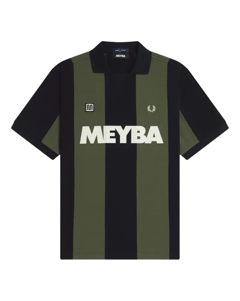 Fred Perry x Meyba gestreiftes Poloshirt - Schwarz Schwarz