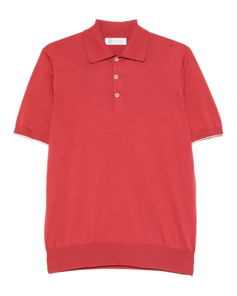 Brunello Cucinelli buttoned polo shirt - Rot Rot