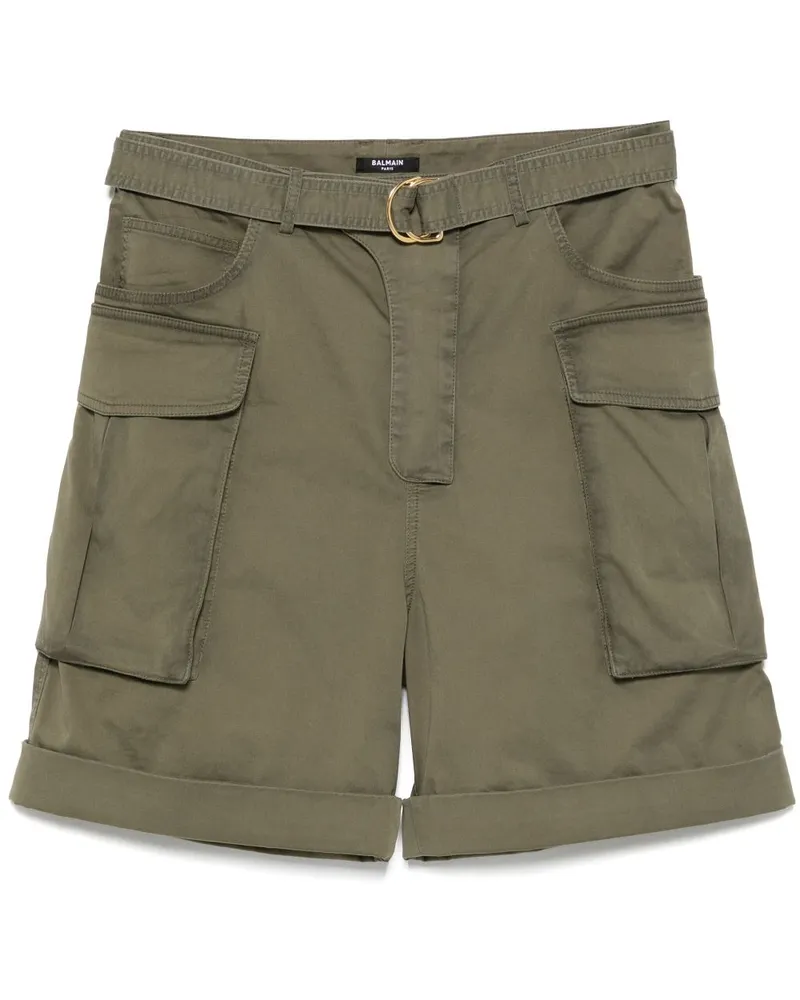 Balmain Klassische Cargo-Shorts - Grün Grün