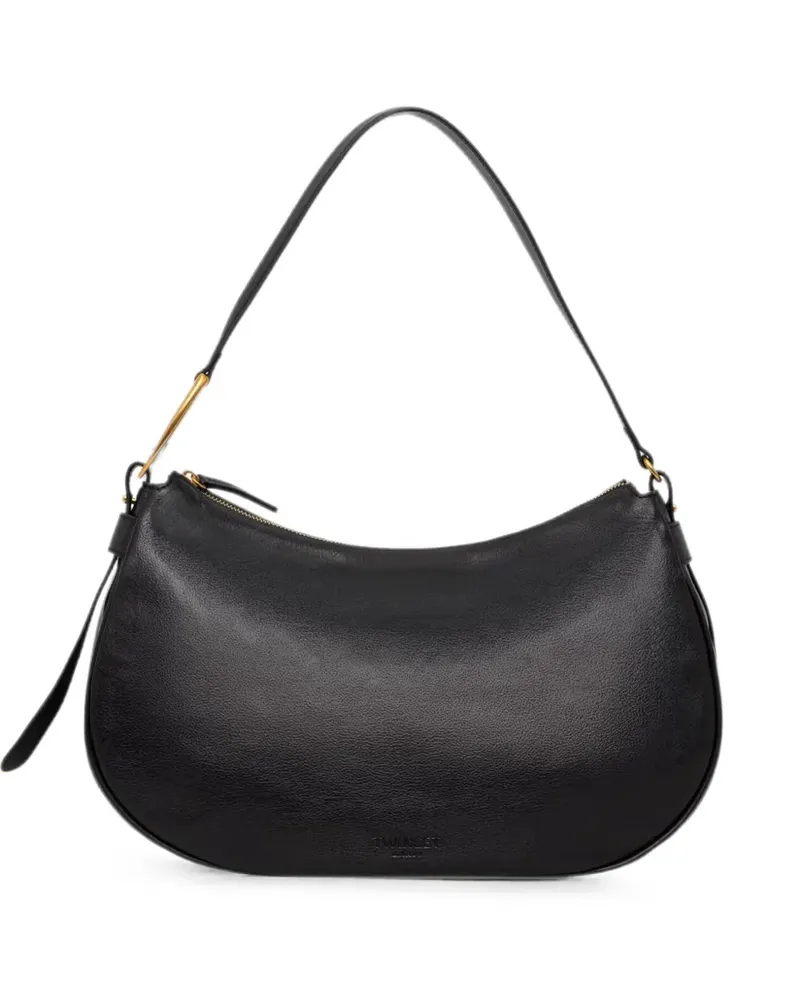 Twin-Set Schultertasche mit Logo-Prägung - Schwarz Schwarz