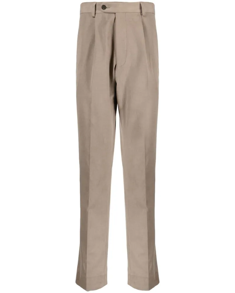 N.Peal Slim-Fit-Hose mit Falten - Braun Braun