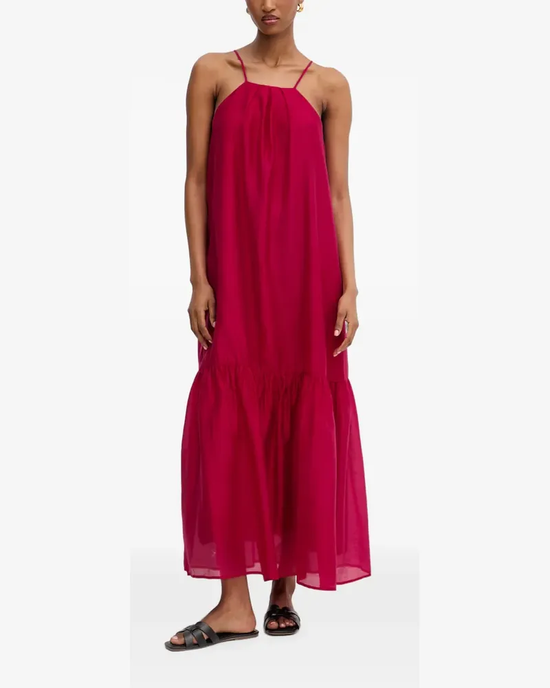 Liu Jo pleated ruffled maxi dress - Rot Rot