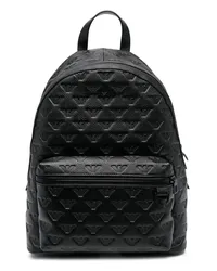 Emporio Armani Rucksack mit Jacquard-Logo Schwarz