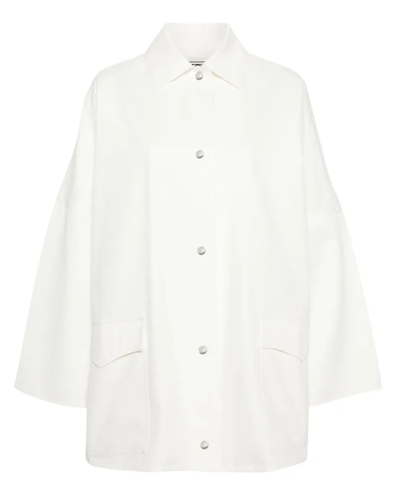 Totême Hemdjacke aus Bio-Baumwolle - Weiß Weiß