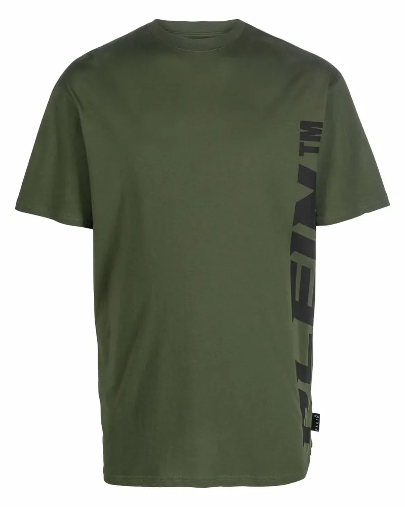 Philipp Plein T-Shirt mit Totenkopf-Print - Grün Grün