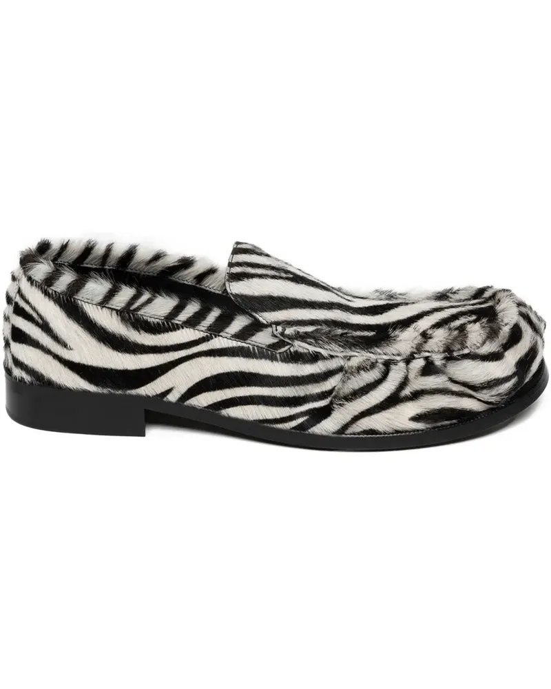 Dries van Noten Loafer mit Zebra-Print - Schwarz Schwarz