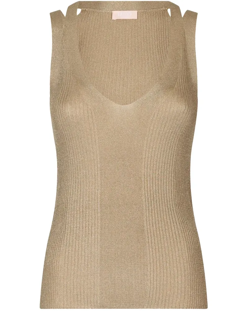 Liu Jo Gestricktes Lurex-Top - Nude Nude