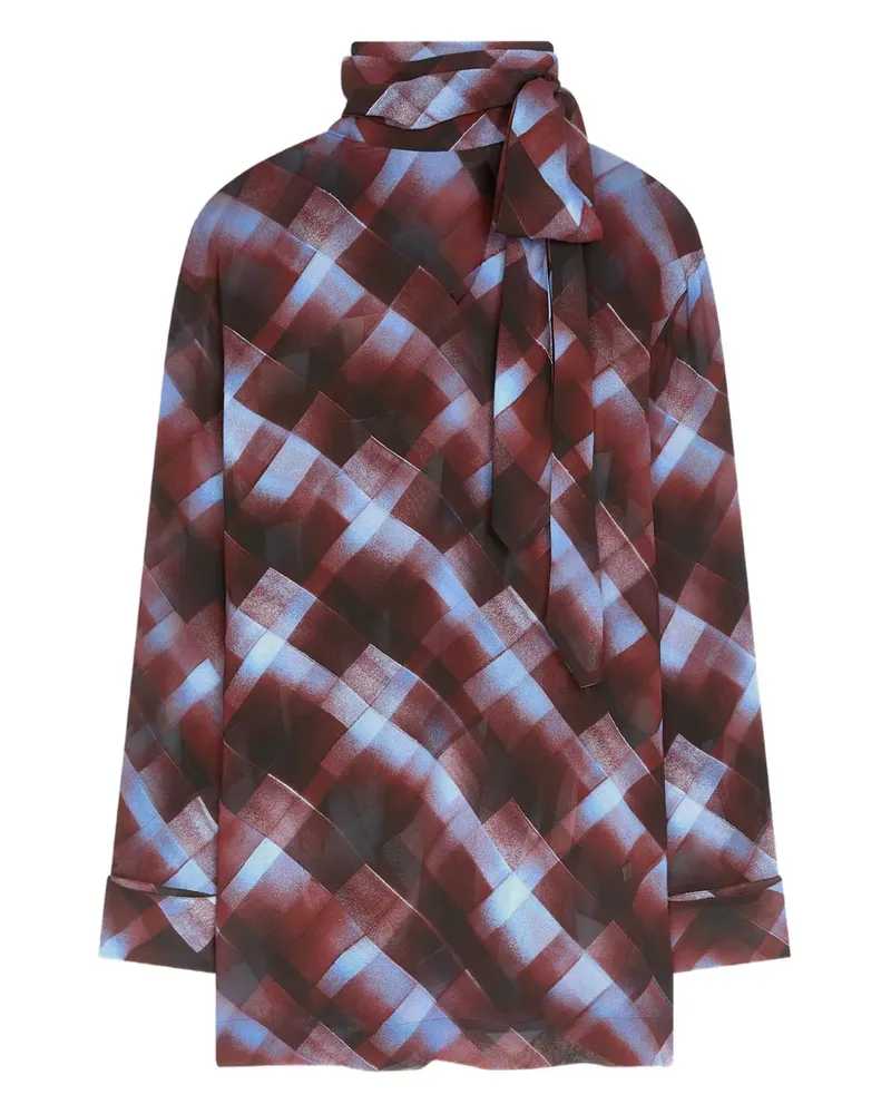 Dries van Noten Bluse mit geometrischem Print - Rot Rot