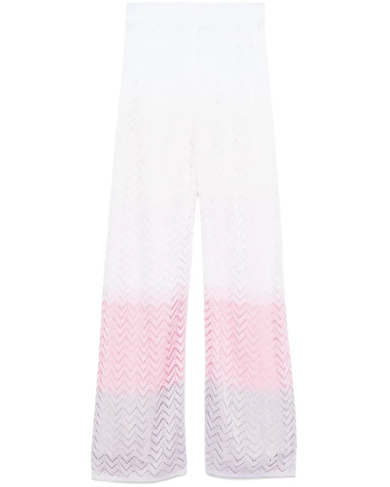 Missoni Hose mit Zickzackmuster - Weiß Weiß