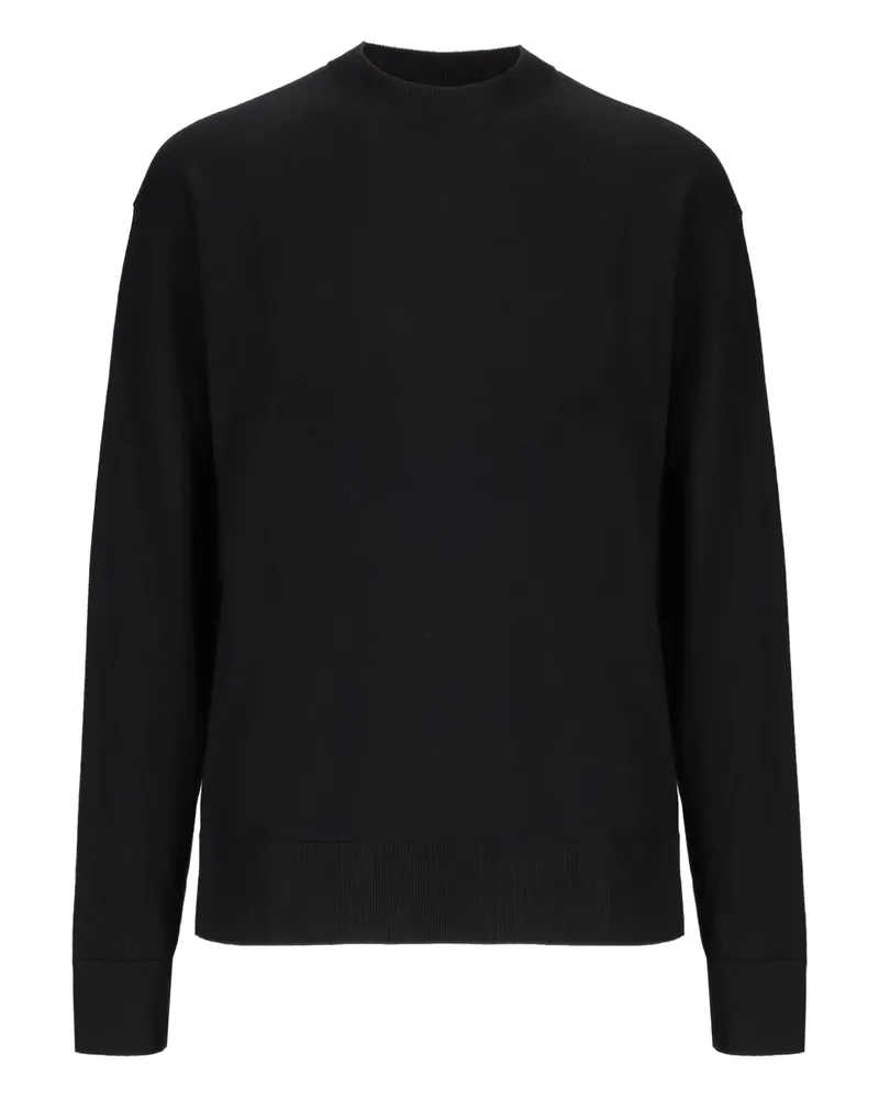 Laneus Gerippter Strickpullover - Schwarz Schwarz
