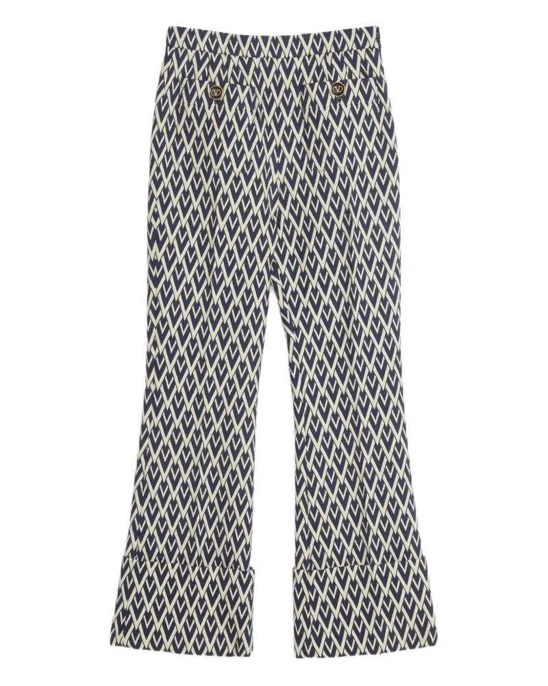 Valentino Garavani Toute La V Jacquard-Hose - Blau Blau