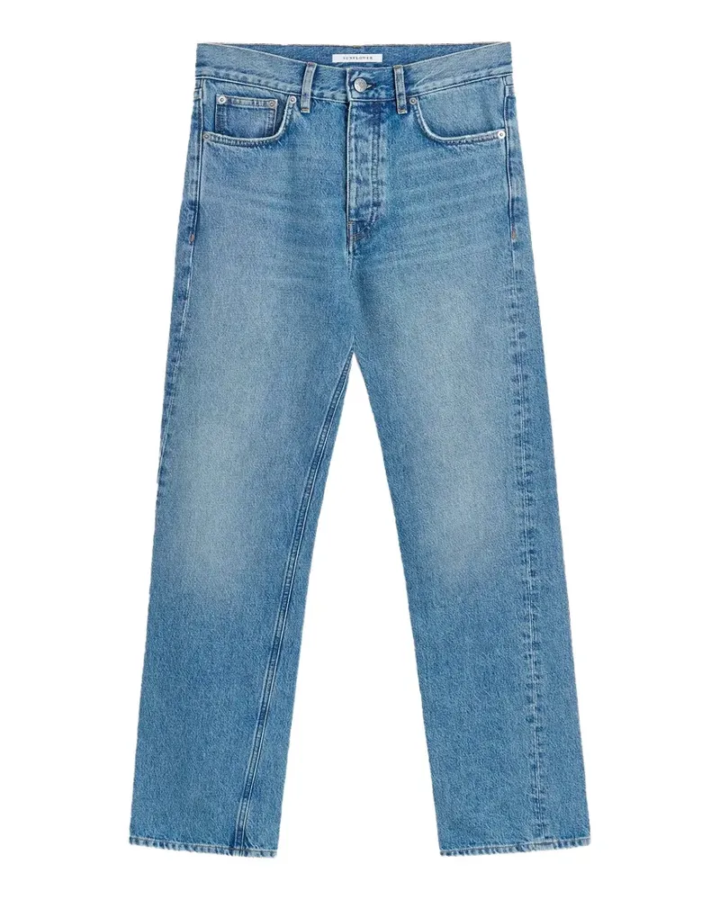 Sunflower Straight Twist logo-patch jeans - Blau Blau