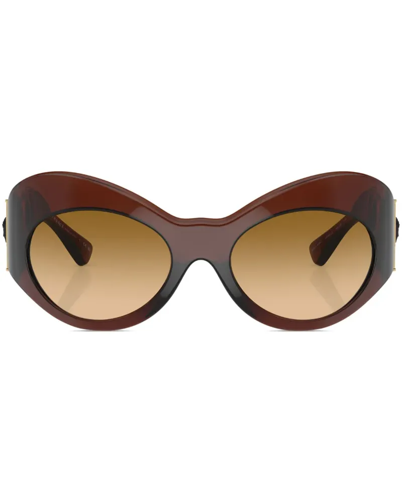 Versace Sonnenbrille mit Oversized-Gestell - Braun Braun