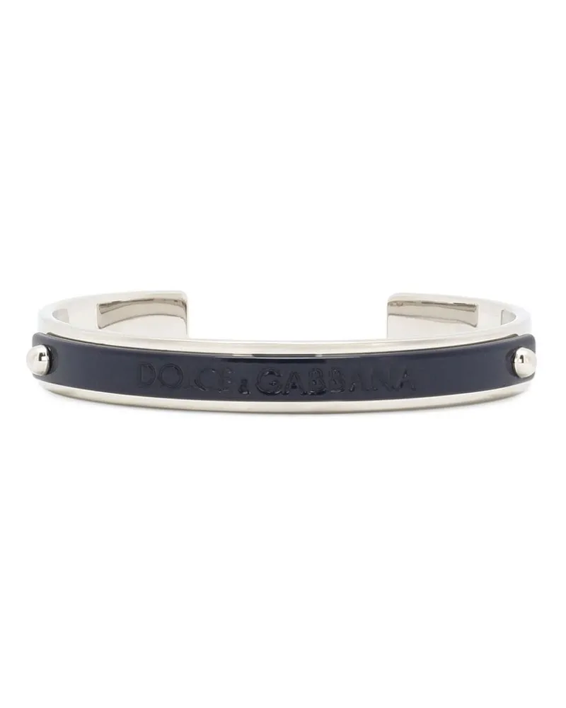 Dolce & Gabbana Armband mit Logo-Prägung - Blau Blau