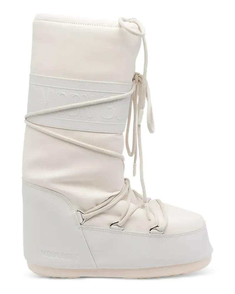 Moon Boot logo lace boots - Nude Nude
