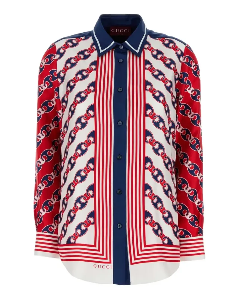 Gucci buttoned printed shirt - Weiß Weiß