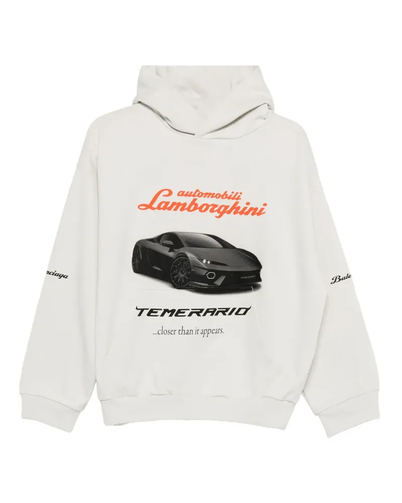 Balenciaga x Automobili Lamborghini Hoodie mit grafischem Print - Nude Nude