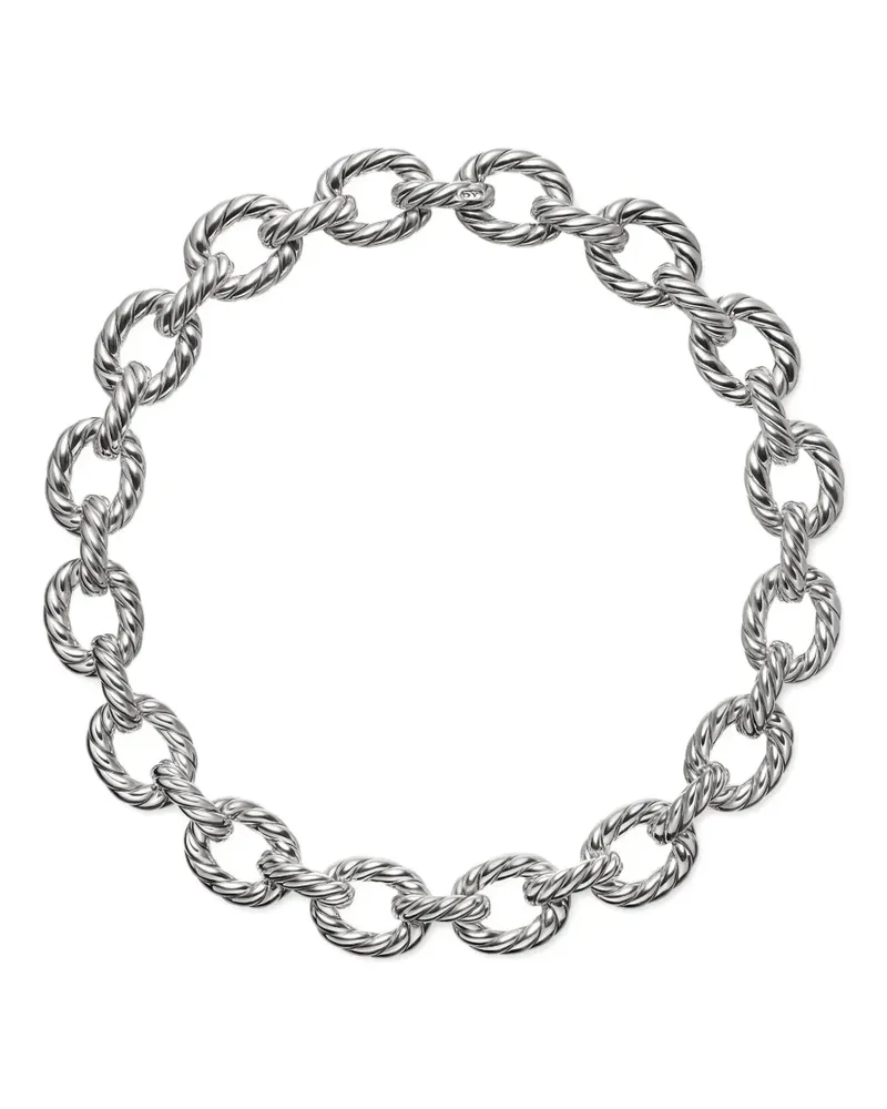 David Yurman Sterlingsilber-Halskette mit ovalen Gliedern Silber