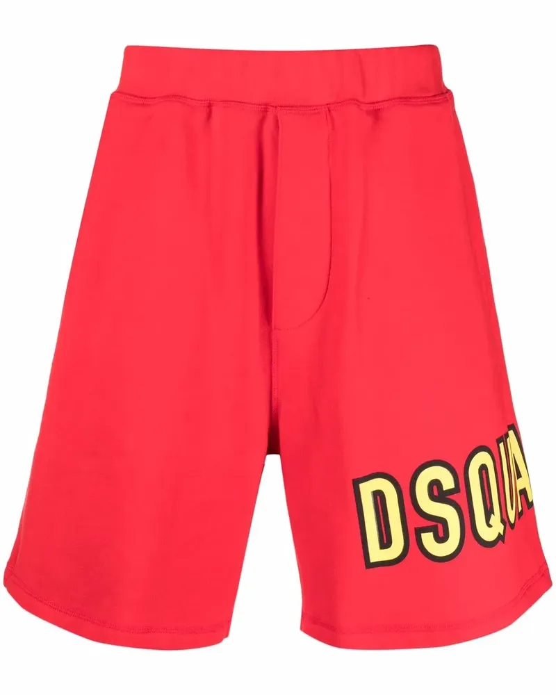 Dsquared2 Shorts mit Logo-Print - Rot Rot
