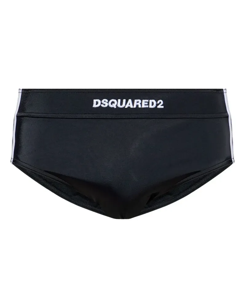 Dsquared2 Badeshorts mit Logo-Stickerei - Schwarz Schwarz