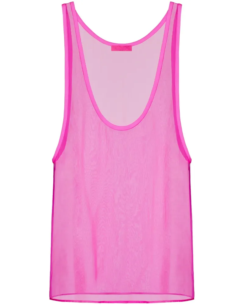 Valentino Garavani Semi-transparentes Tanktop - Rosa Rosa